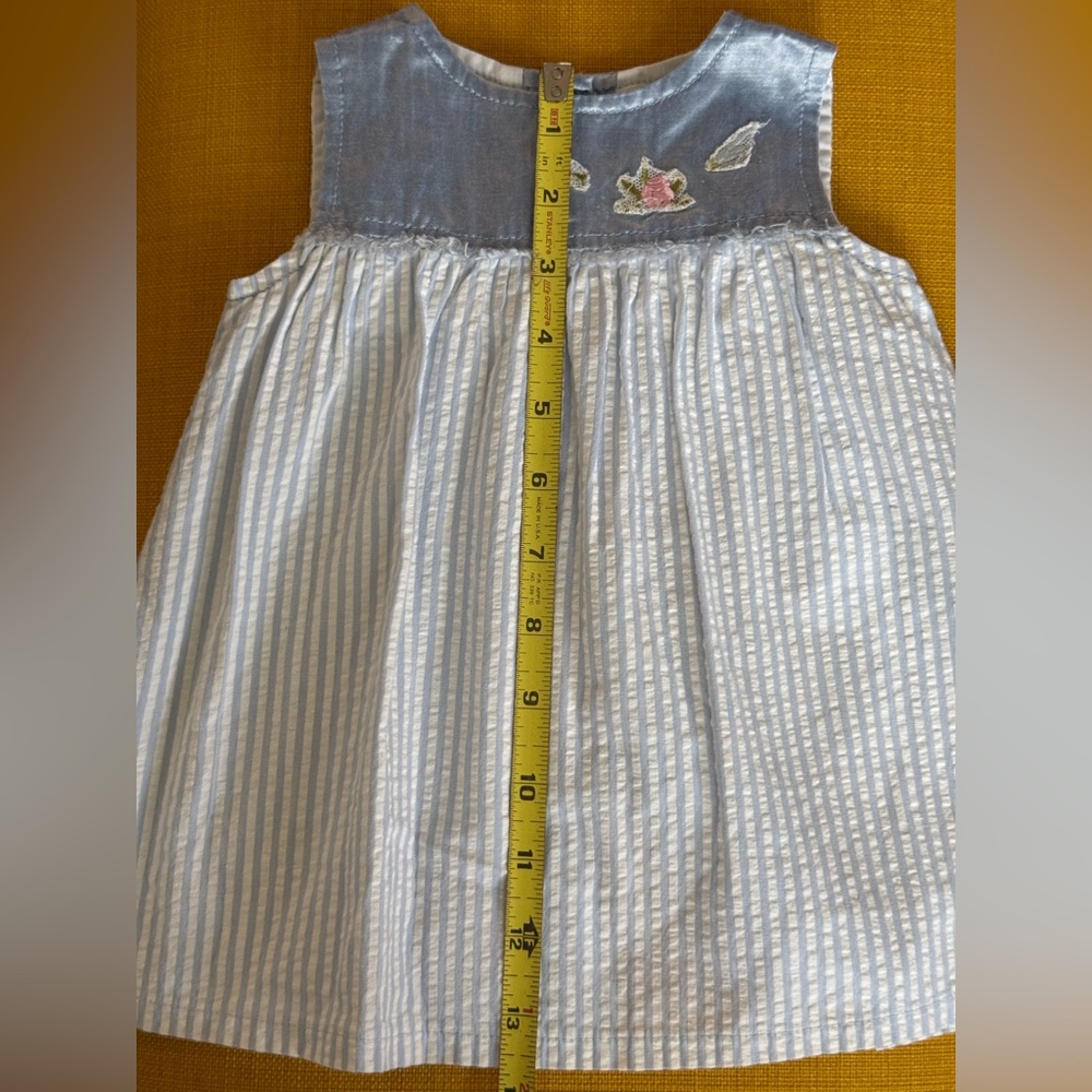 Baby Graziella Striped Blue and White  baby Dress‎ size 1 made in Italy - Picture 6 of 10